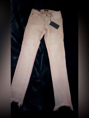 Women's Salmon Dead John Skinny Jeans with Raw Hem